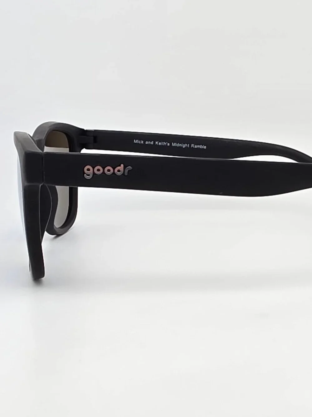 Goodr Mick and Keith’s Midnight Ramble Black Polarized Blue Mirror Sunglasses